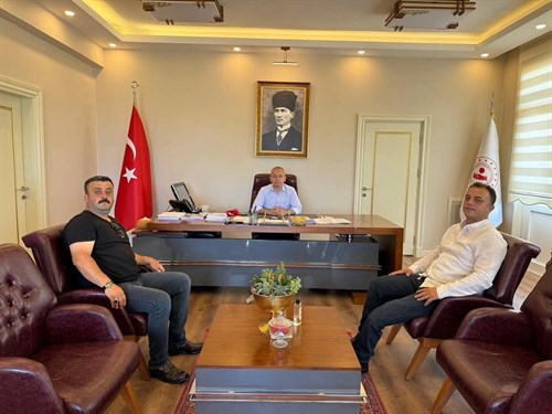 Kaymakamımız Deniz PİŞKİN, Ziraat Odası Başkanımız ve Muhtarlar Dernek Başkanımız ile Bir Araya Geldi